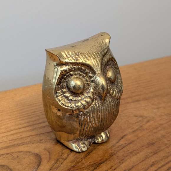 Vintage Brass Owl Figurine 🦉 - Picture 8 of 13